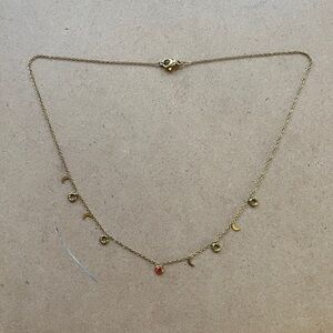 Gold Necklace with Charms